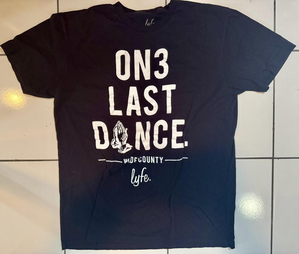 Lyfe Shirt Mens Large Black Wade County ON3 Last Dance Graphic Basketball Tee